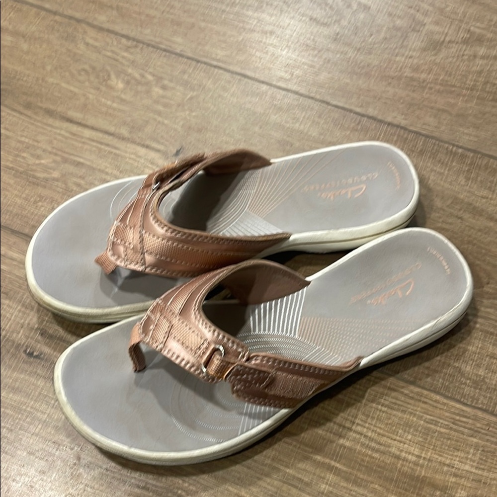 Clarks Metallic Rose Slide Sandals